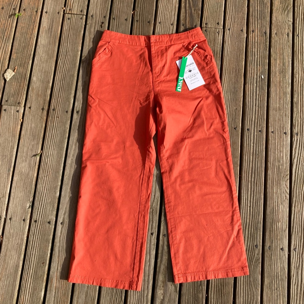 Pact Organic cropped wide leg pants